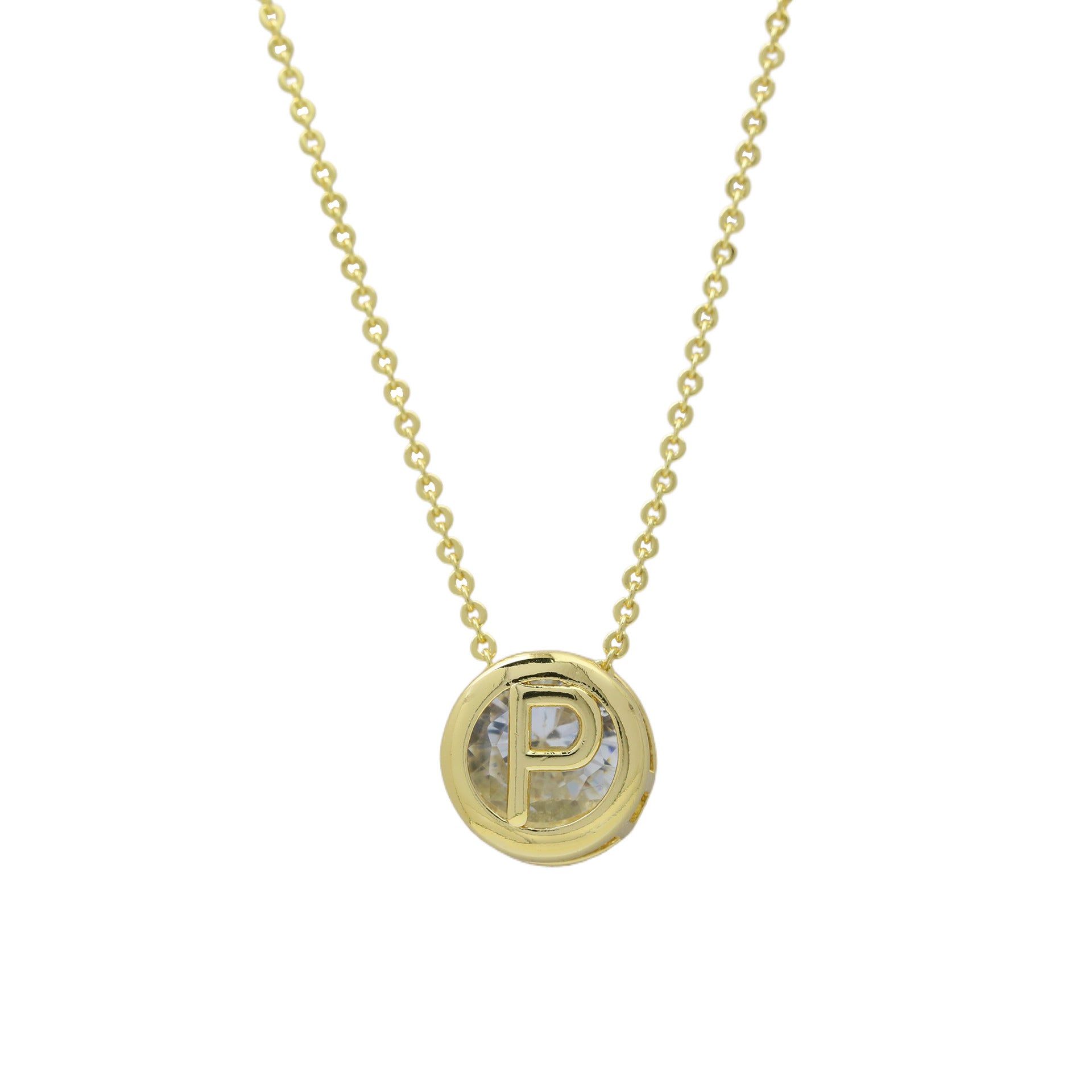 Gia Initial Pendant Necklace - P [R7UFILPR]