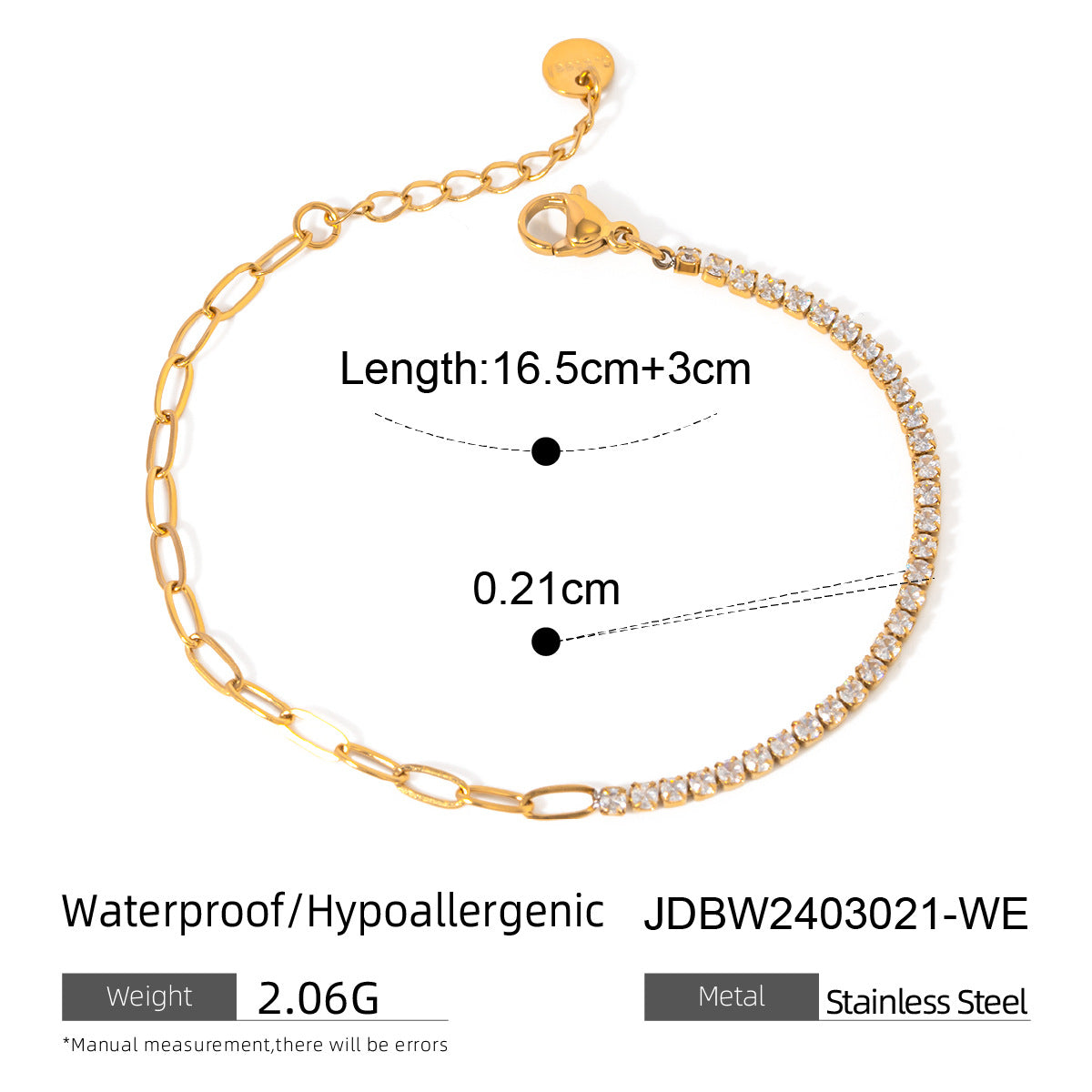 Savanna Zircon & Cuff Bracelets - JDBW2403021-WE [X42J2F6X]