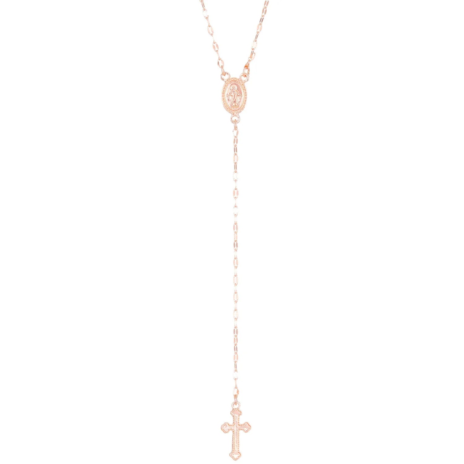 Dana Delicate Long Chain Necklace - Rose Gold