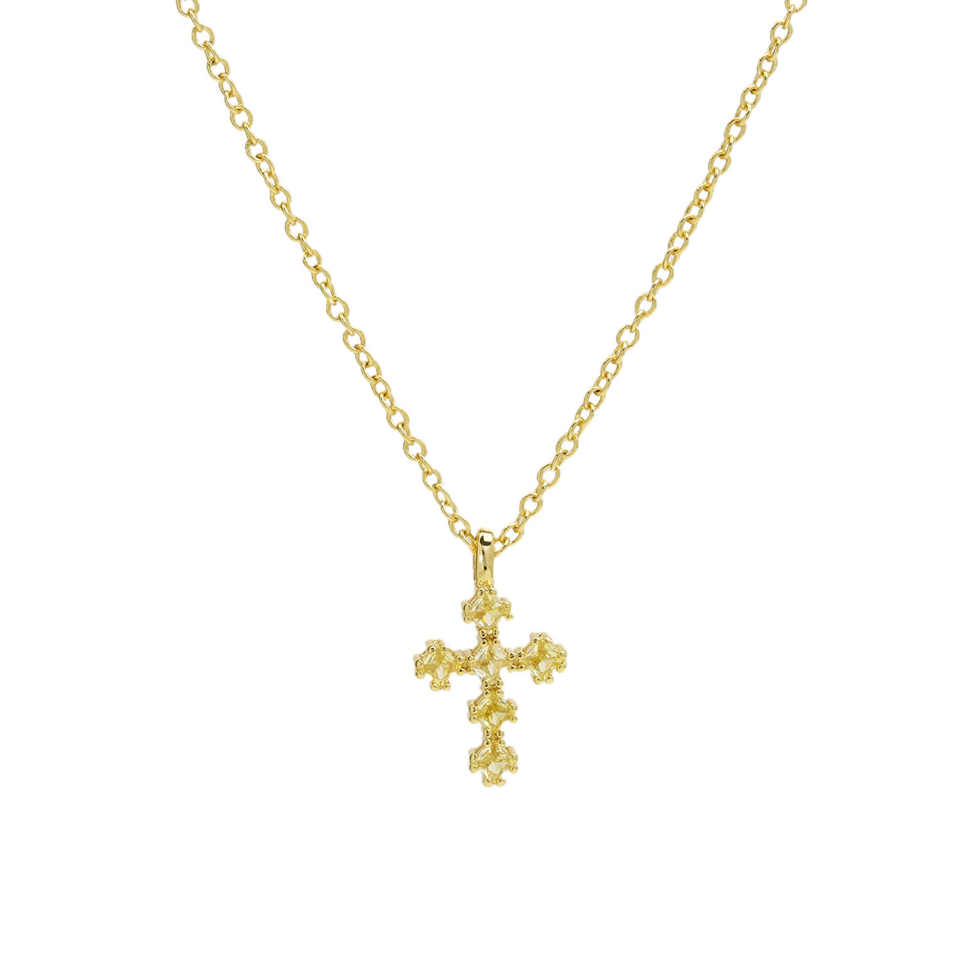 Parisa Zircon Birthstone Cross Necklace - November [GE7C8QT7]