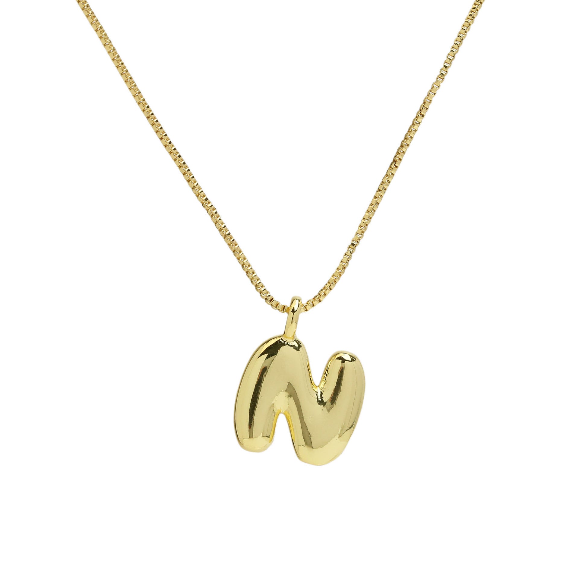 Odalys Gold Initial Pendant - Necklace N [MK9MEY6O]