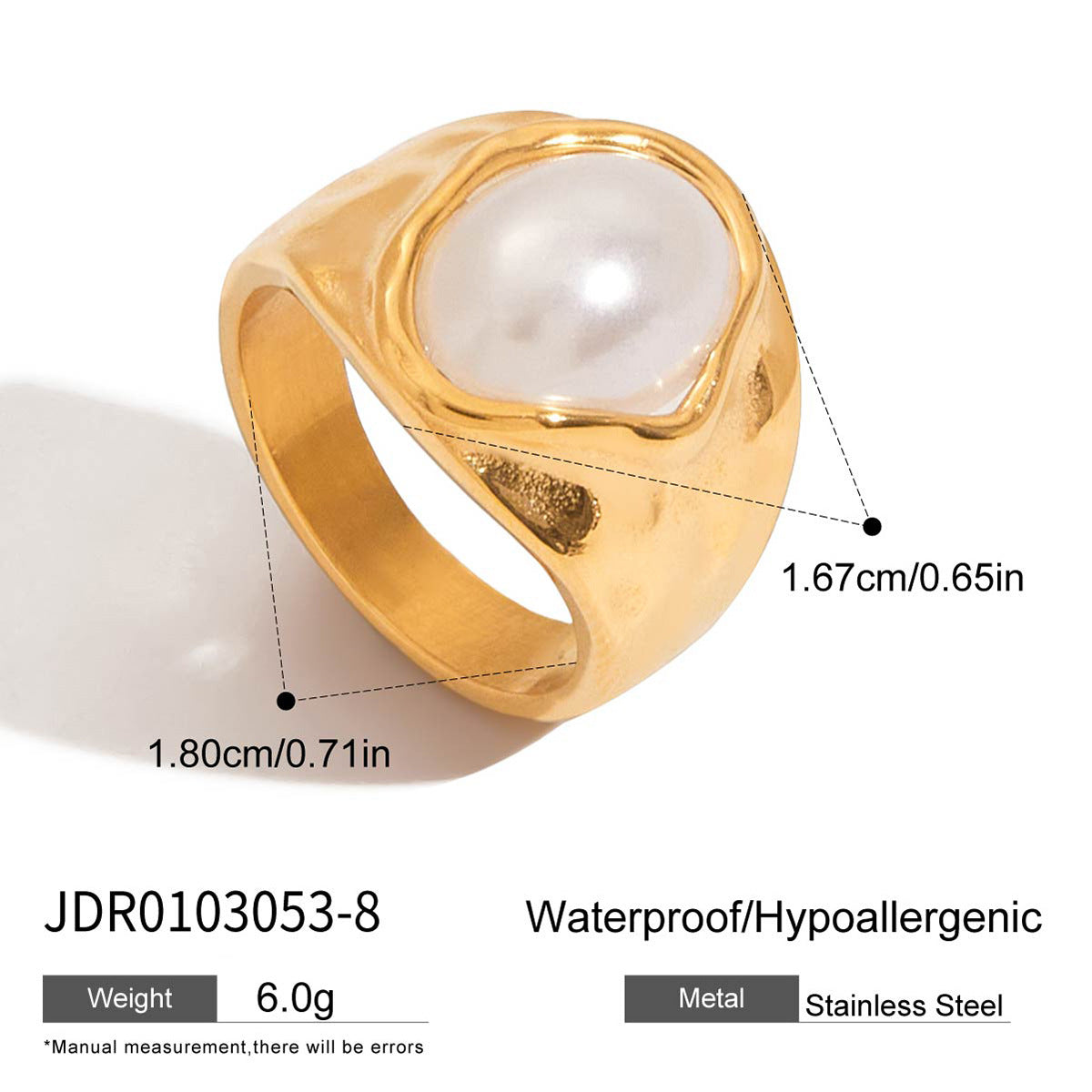 Chrissy Lustrous Pearl Ring - 8 [AW2XPRWI]