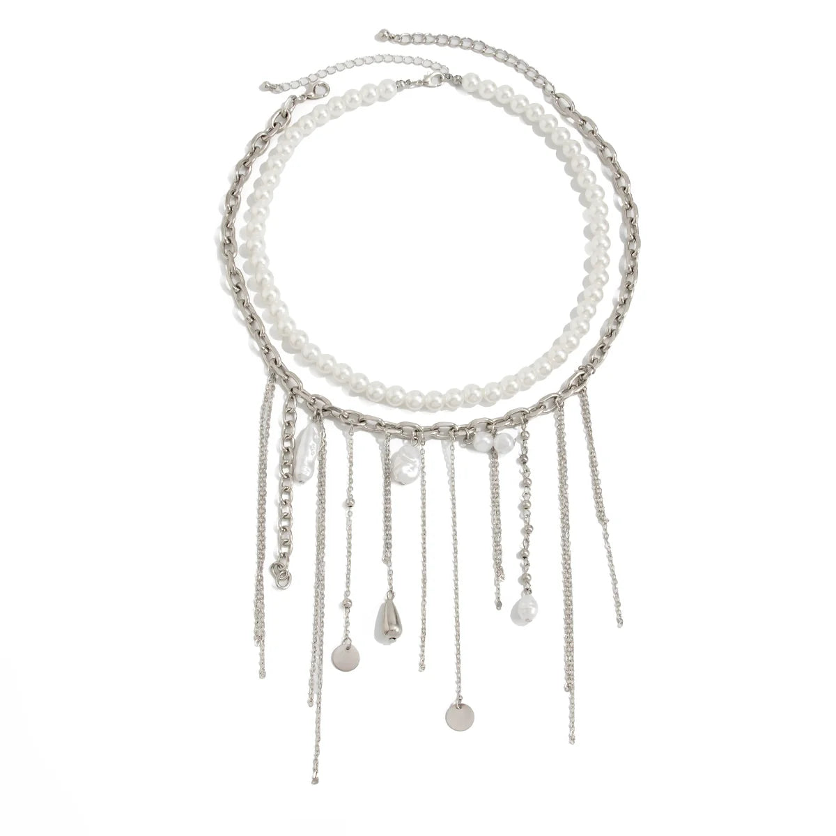 Chrislynn Faux Pearl Heart Necklace - Style Two