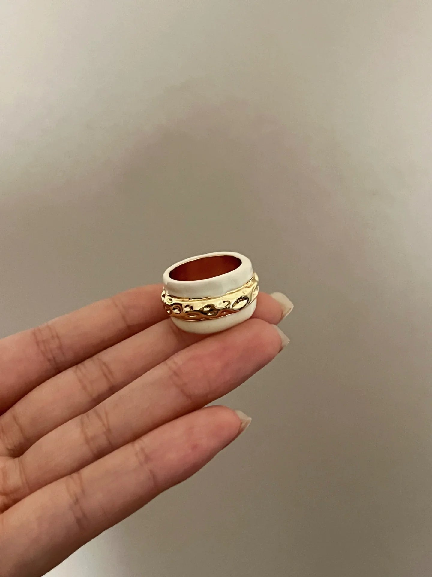 Reign Lava Serpent Ring - White