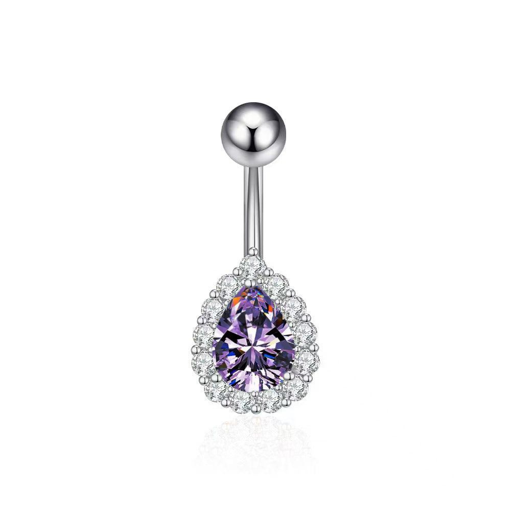 Yeva Angel Tear Navel Ring - Purple [HQ8CNNES]
