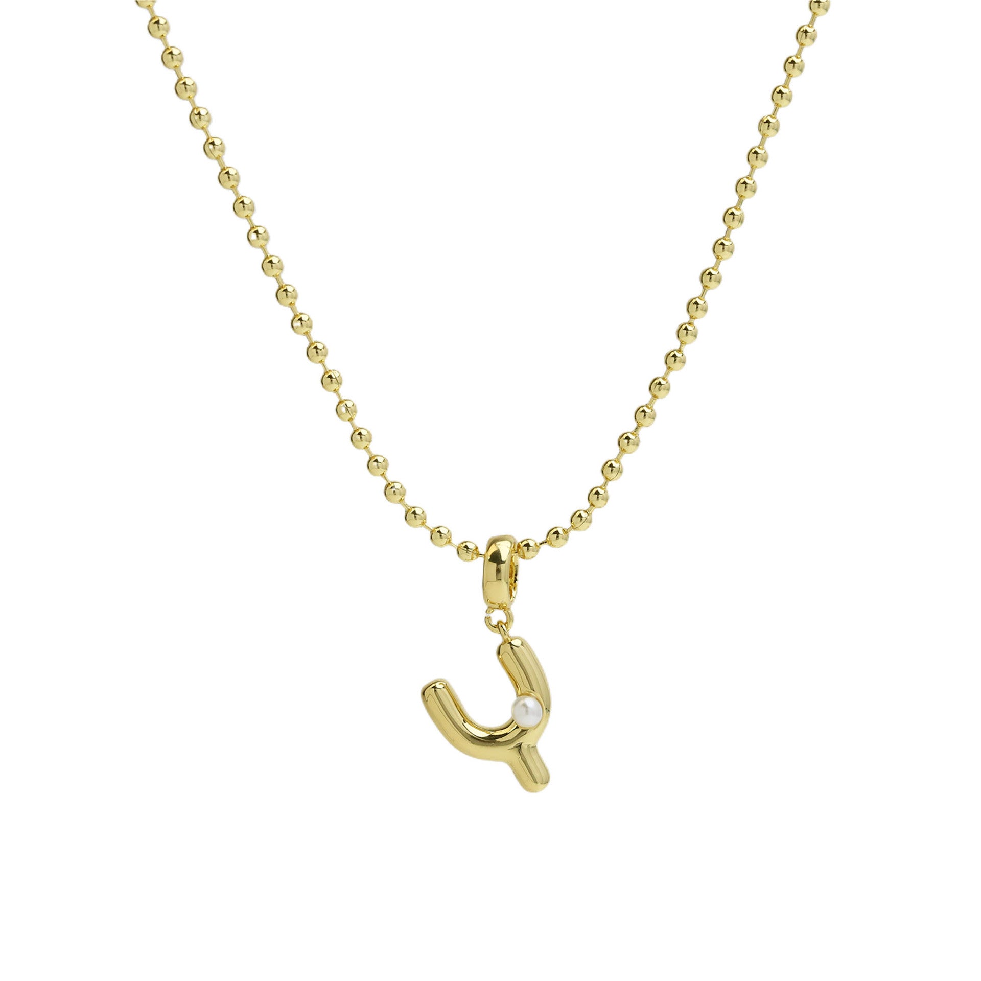 Savvy Bubble Initial Necklace - Letter Y [ZD9YC9JO]