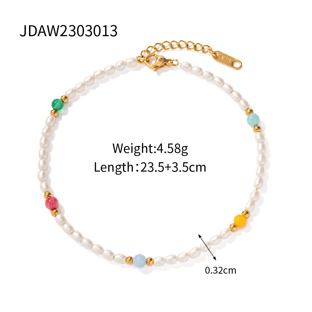 Lourdes Gold Cross Anklet - JDAW2303013 [C16JMT6Q]