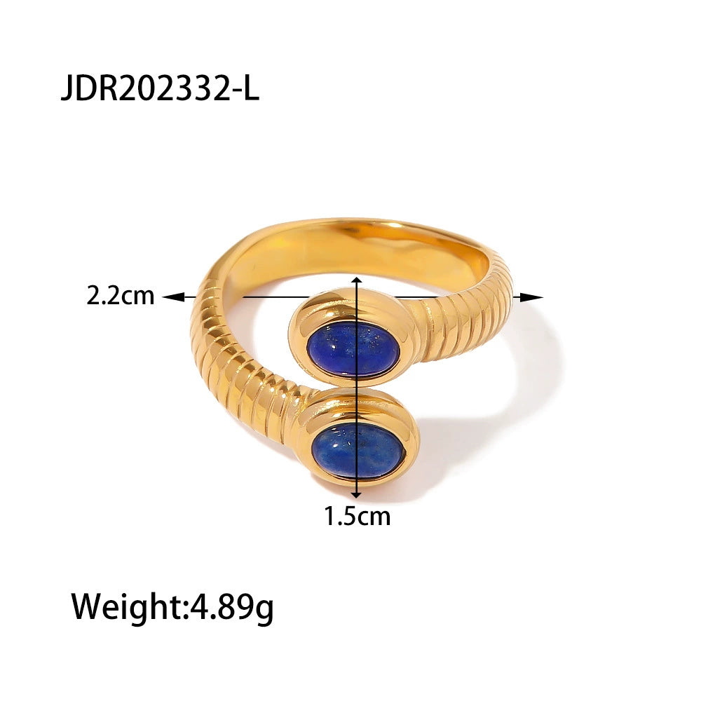 Annette Organic Stone Rings - Style JDR202332-L [KM2EY4JB]