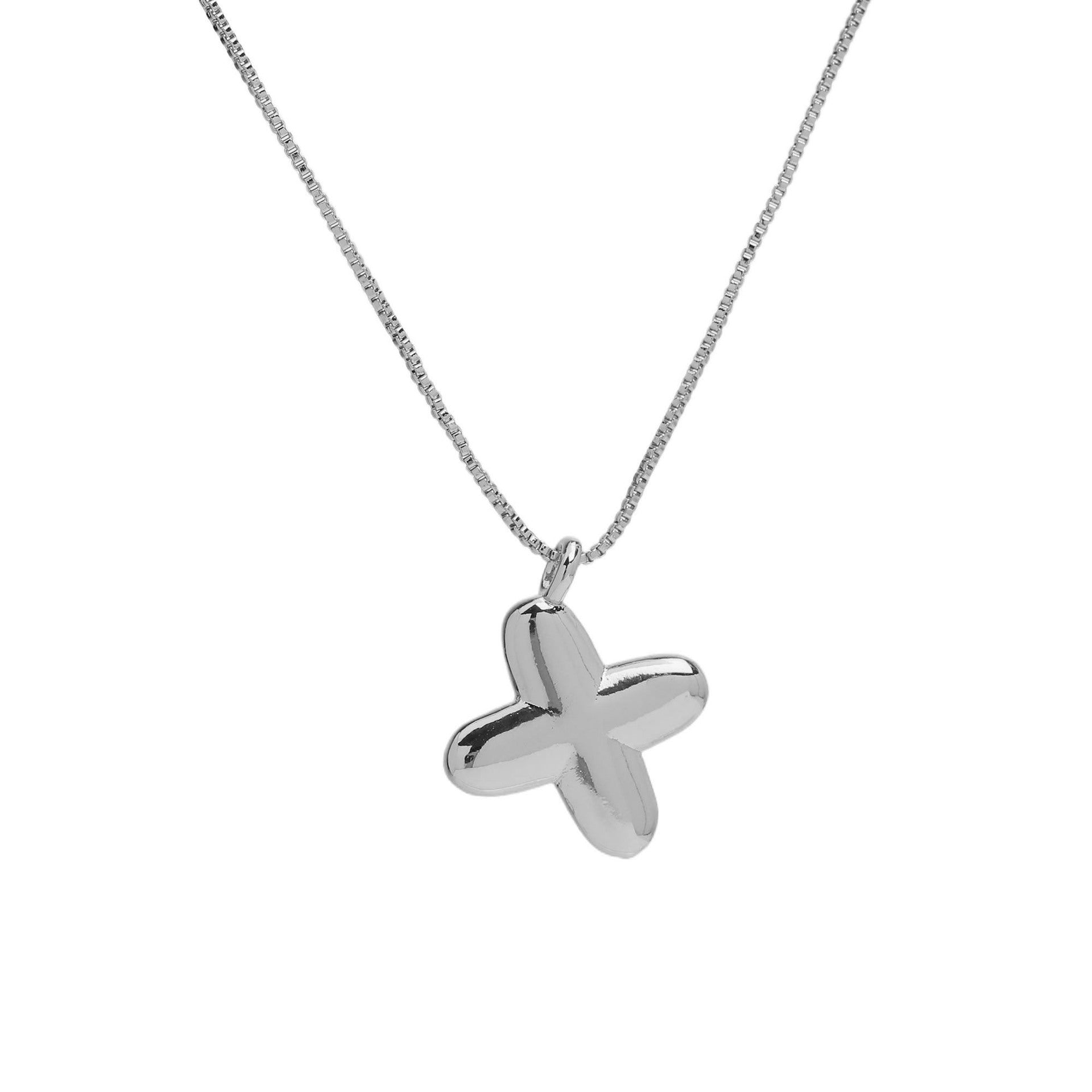 Jesenia Bubble Initial Necklace - Letter X [XIV0AP25]