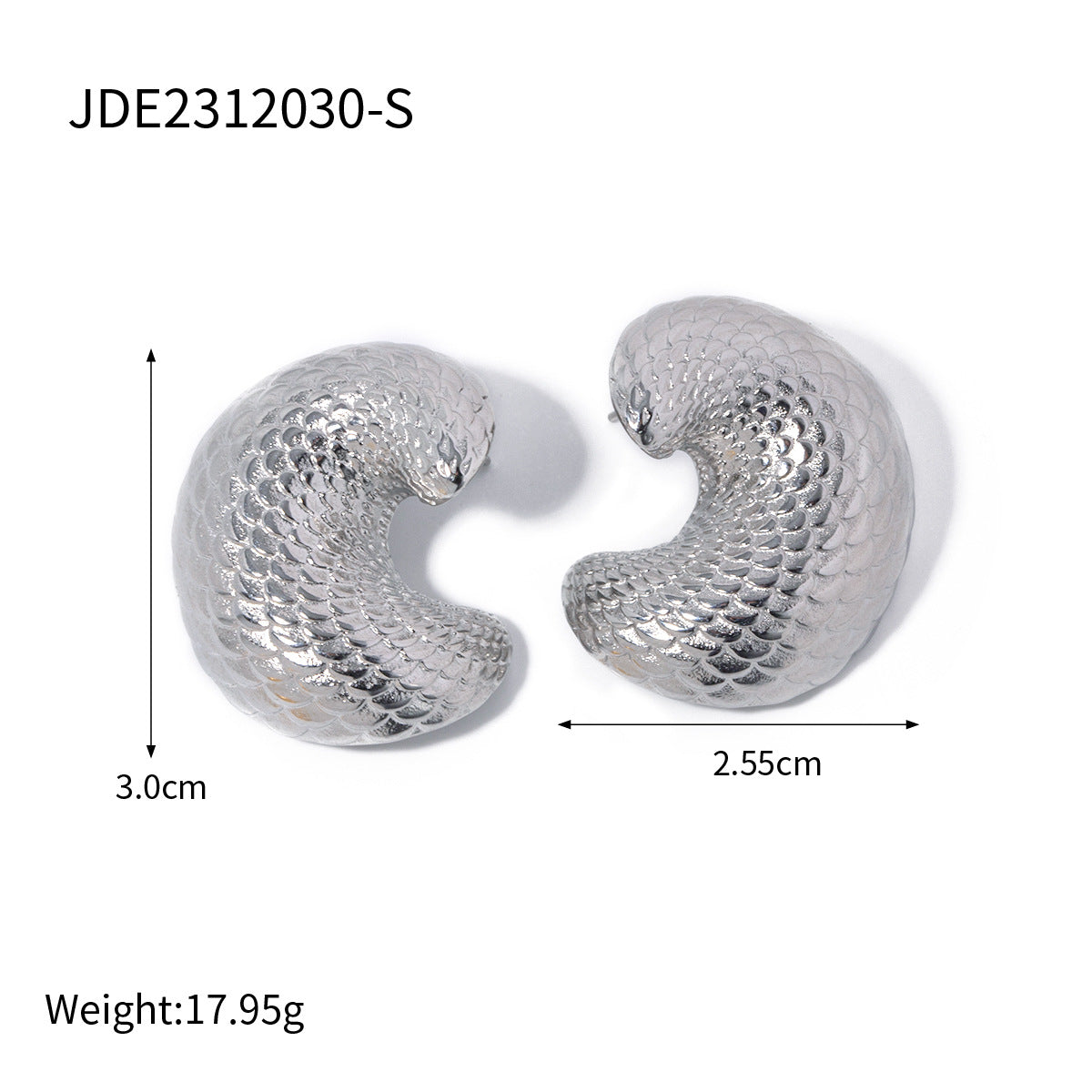 Evette Fish Scale Earring Ring Set - JDE2312030-S [LNP7R64Q]