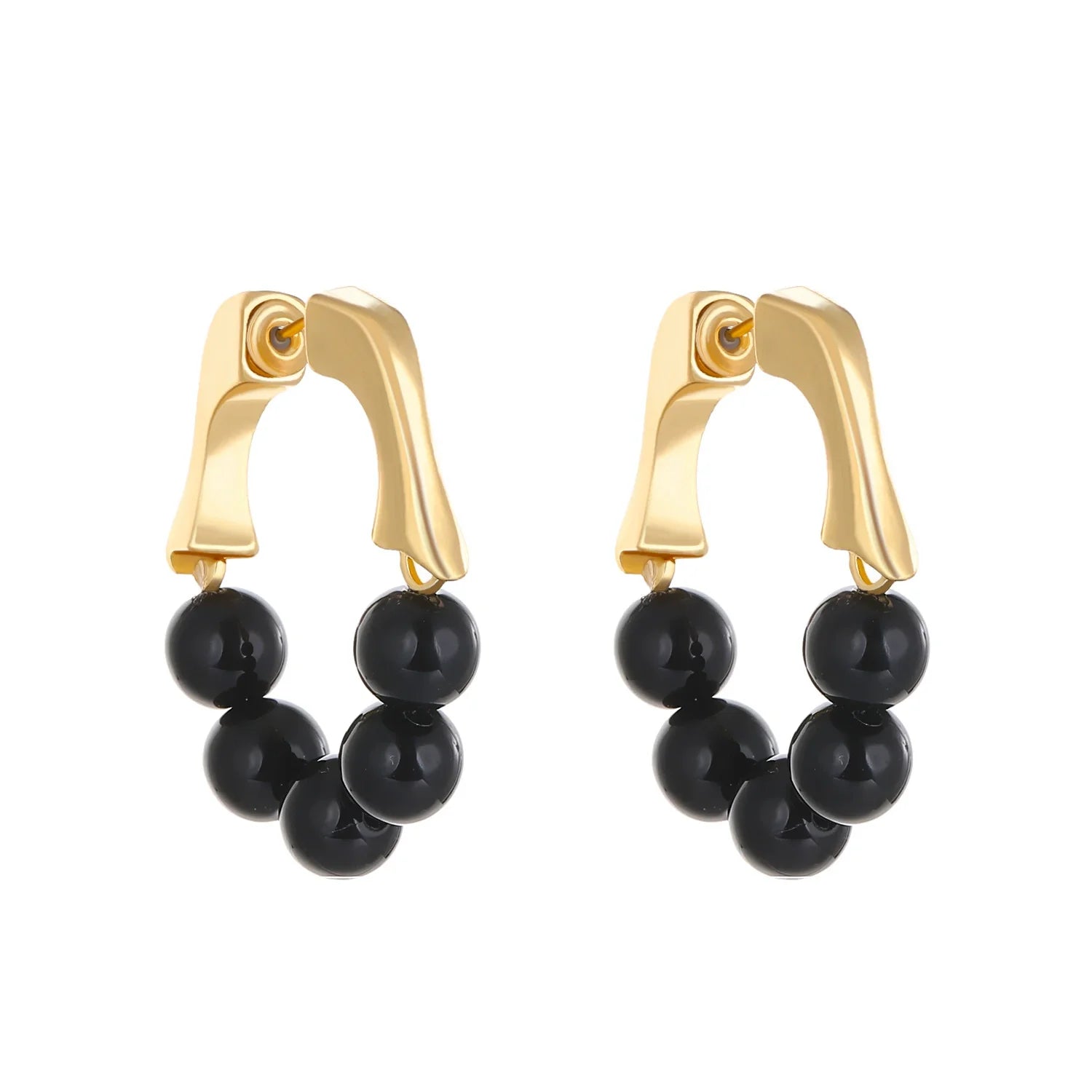 Avianah Classic Bead Earrings - KC Gold/Black