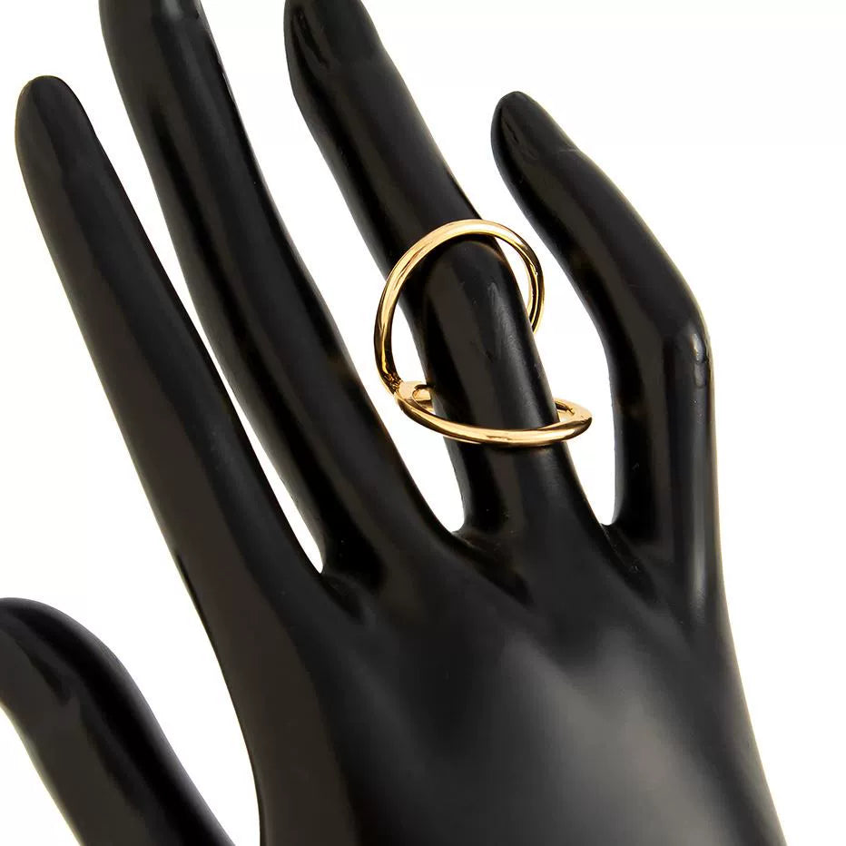 Violetta Sculpted Pearl Bracelet - Ring Design 5 Light Gold [STJQE39Q]
