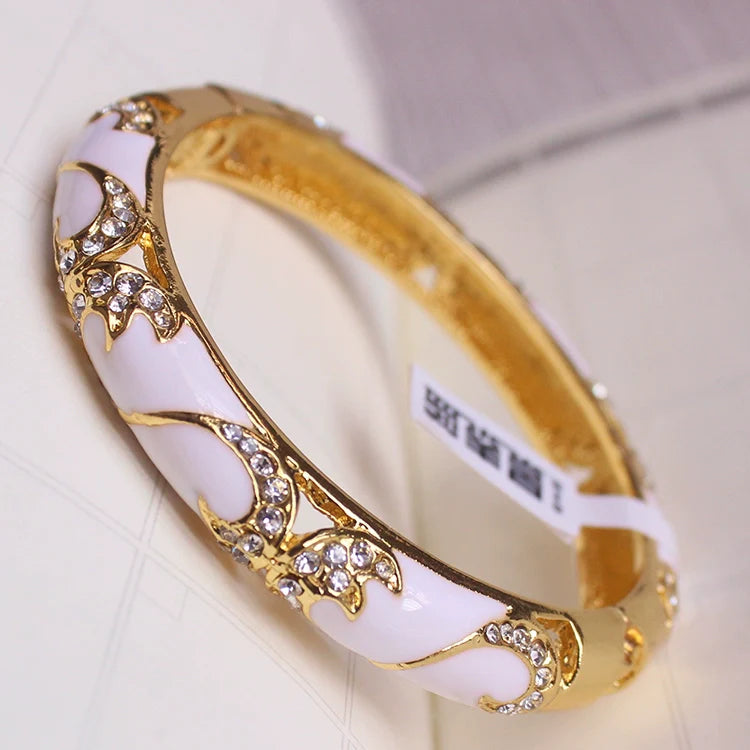 Adaya CloisonnŽ Bangle - White