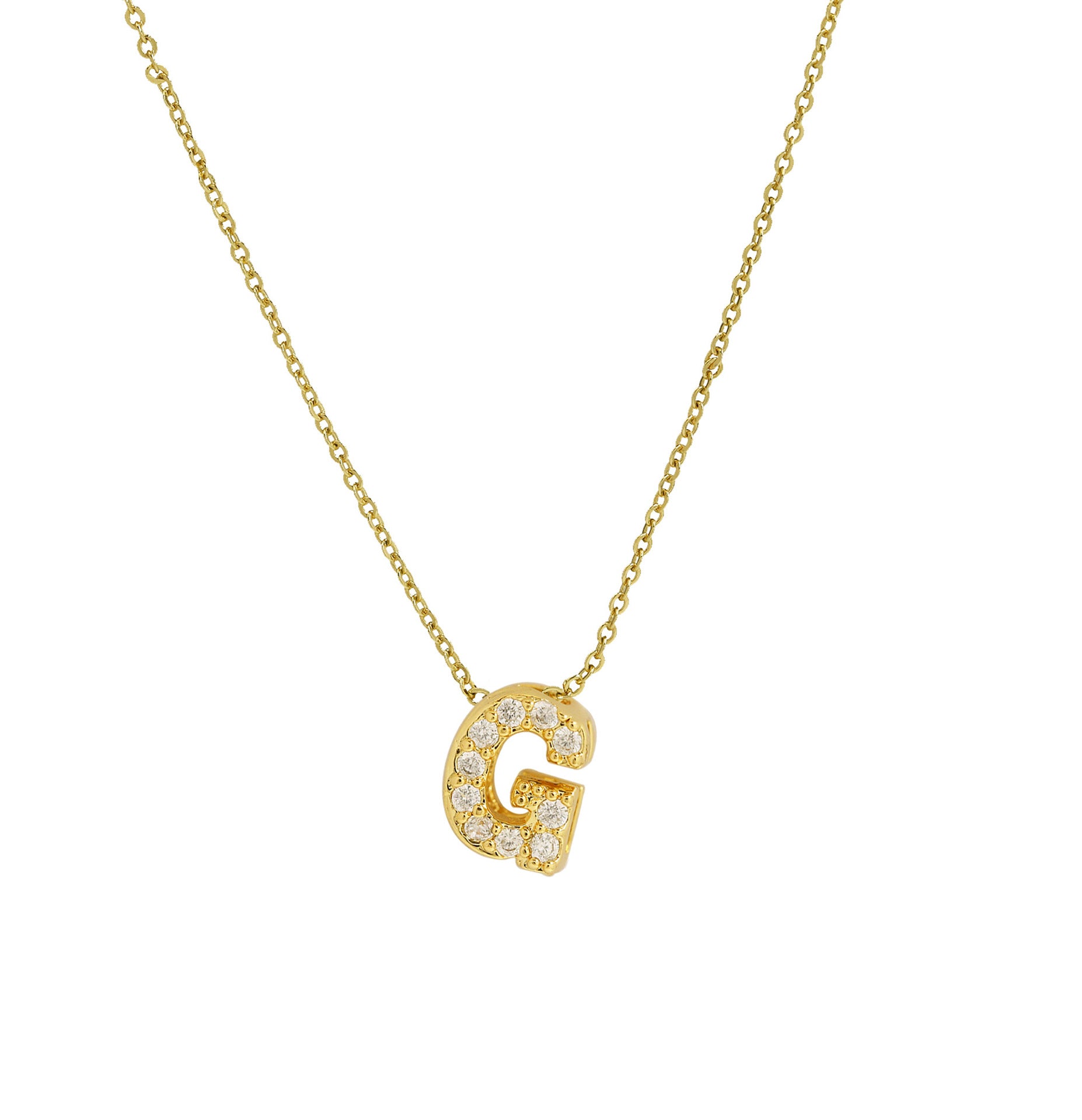 Caelynn Zircon Initial Necklace - G [JOS4AI4I]