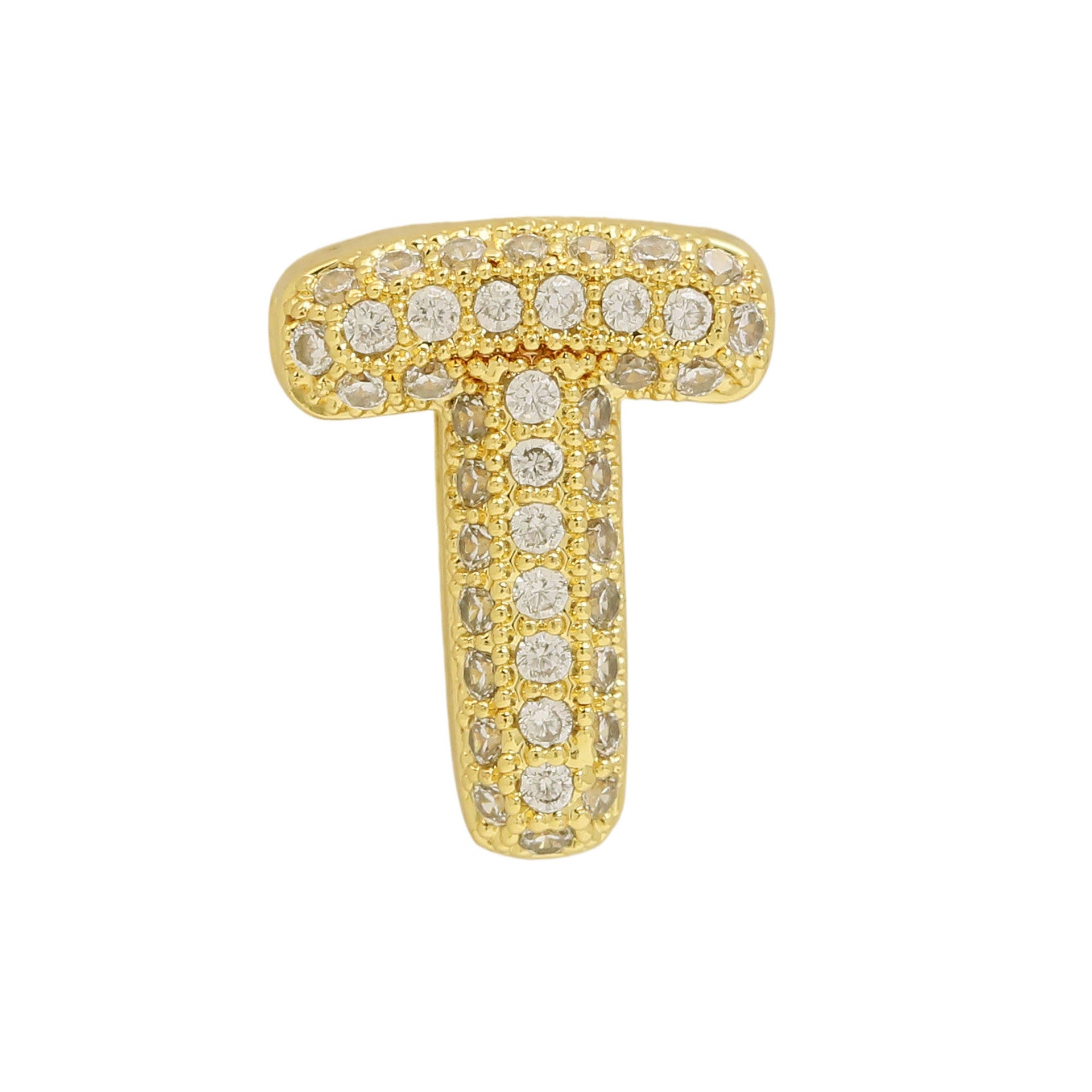 Israa Gold Bubble Letter Bracelet - T [1QUWUK9Z]