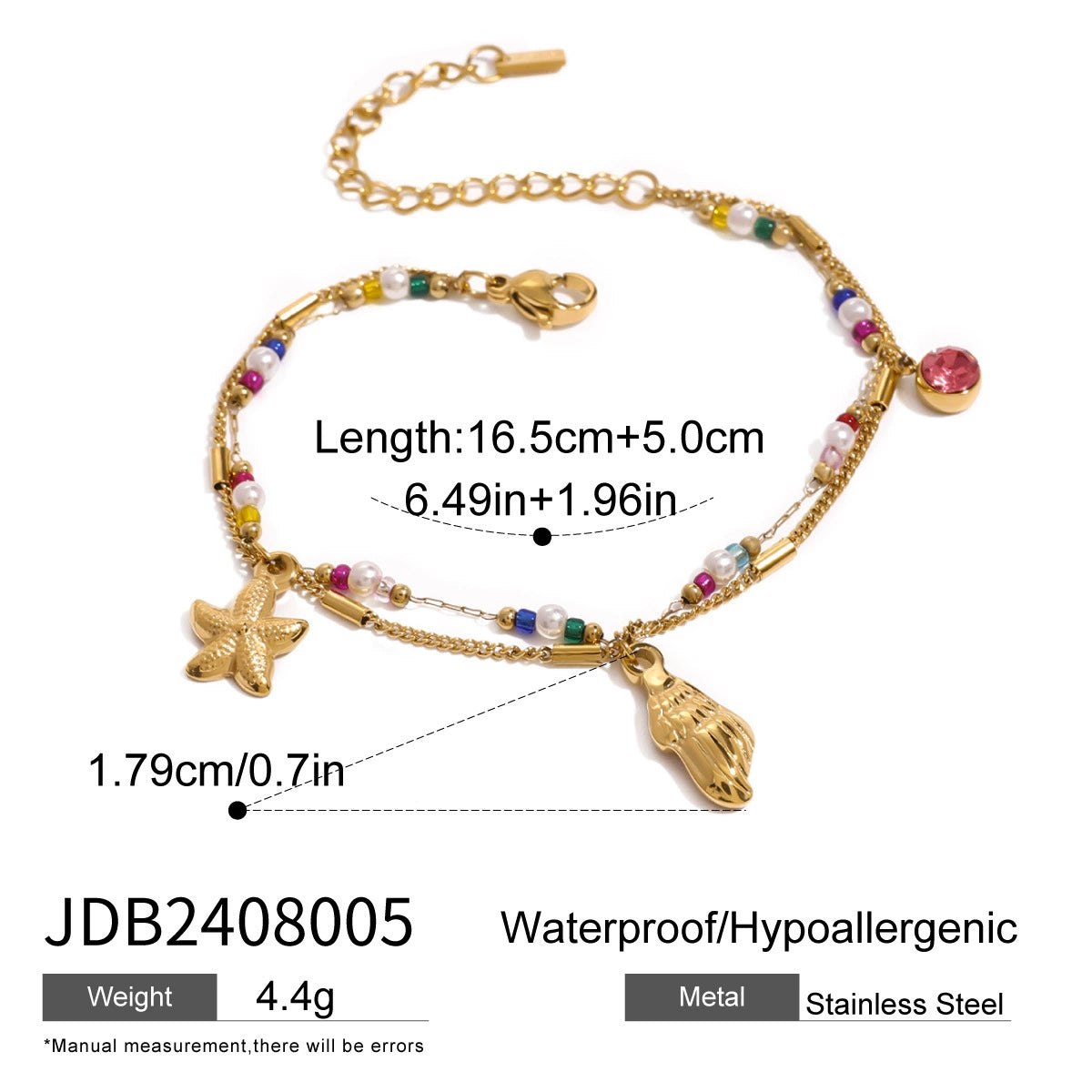 Marcie Titanium Stone Bracelet - JDB2408005 [WC4B5V9D]