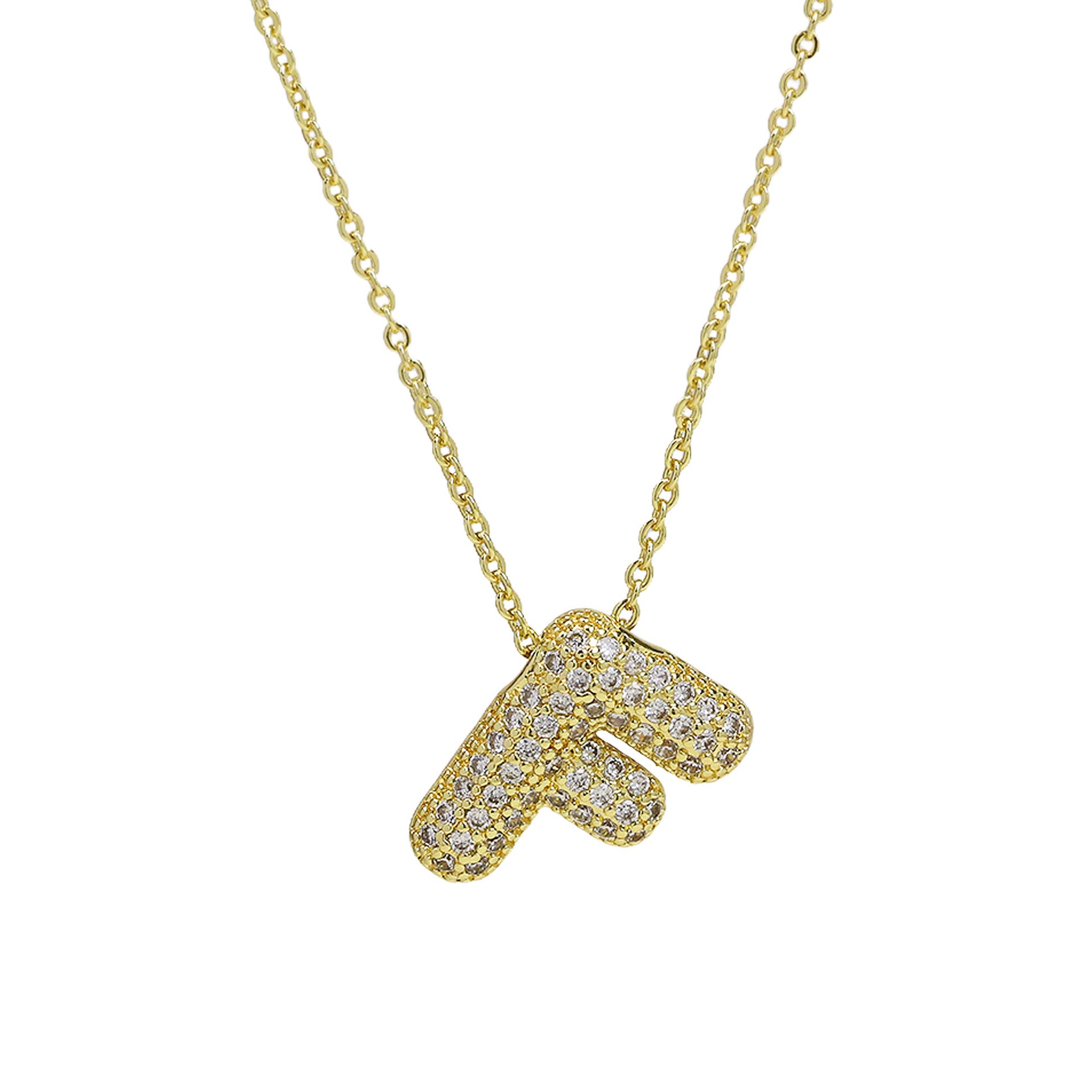 Zalia Gilded Bubble Letter Necklace - Necklace F [6LDRZ3MH]
