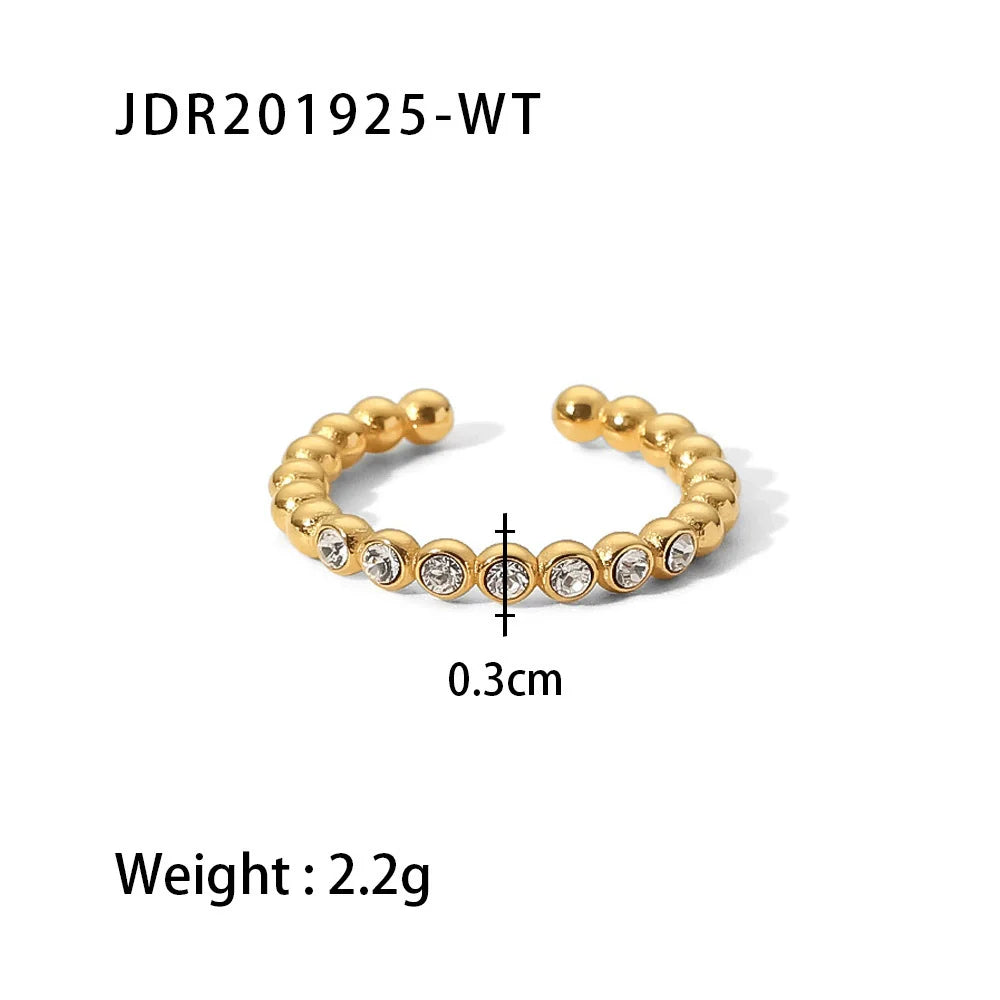 Gertrude Delicate Zircon Ring - White