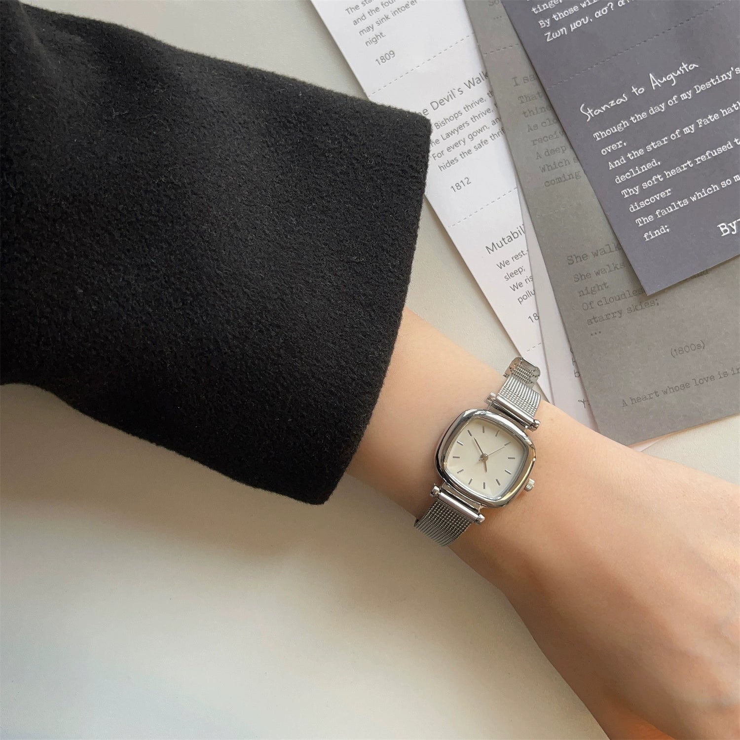 Rita Square Quartz Watch - Silver [0VI3SJQB]