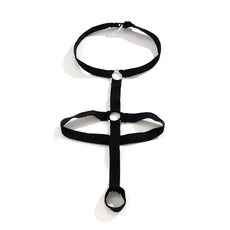 Kallie Elastic Strap Anklet - Style Two Black (Single)