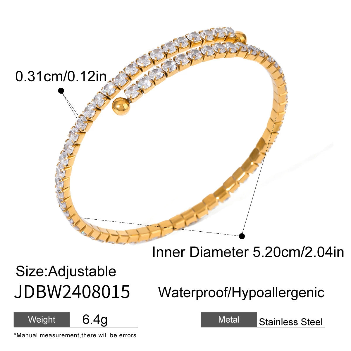 Avari Zircon Buckle Bracelet - Green Zircon Gold Tone [XVW9CUN4]