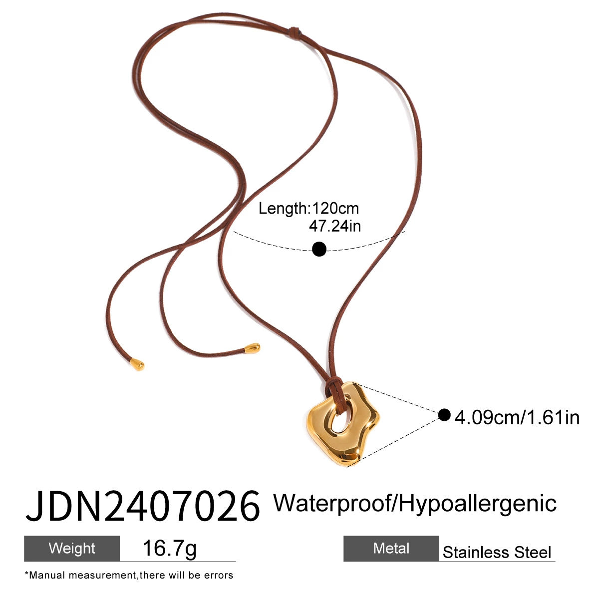 Zianna Tiger Eye Pendant Necklace - JDN2407026 [N37LSS3C]