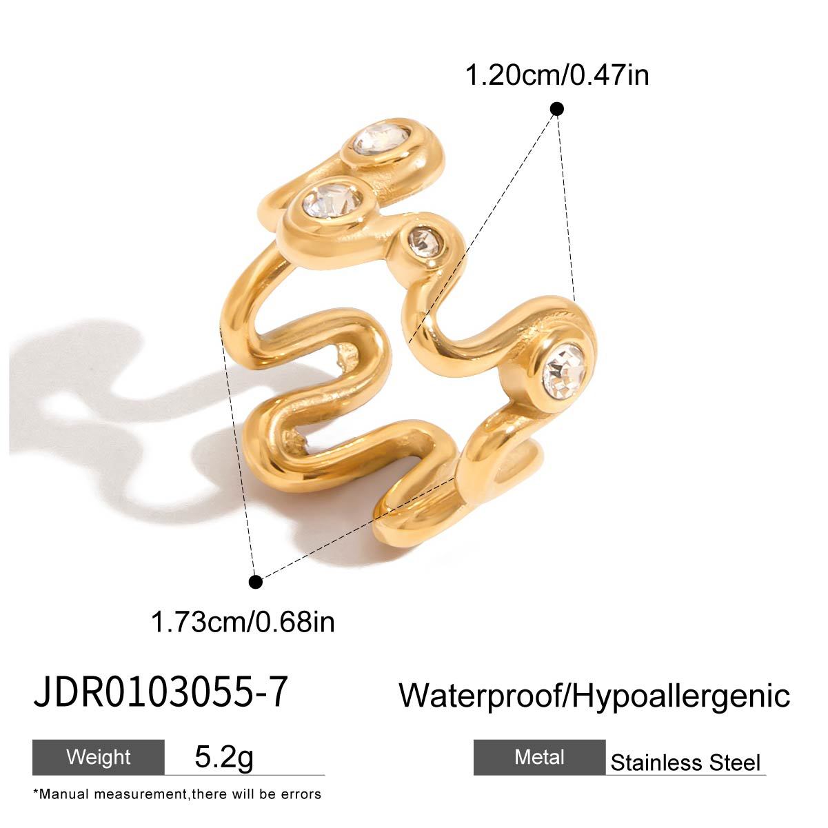 Mackayla Geometric Zircon Ring - JDR0103055-7 [B79SDBKB]