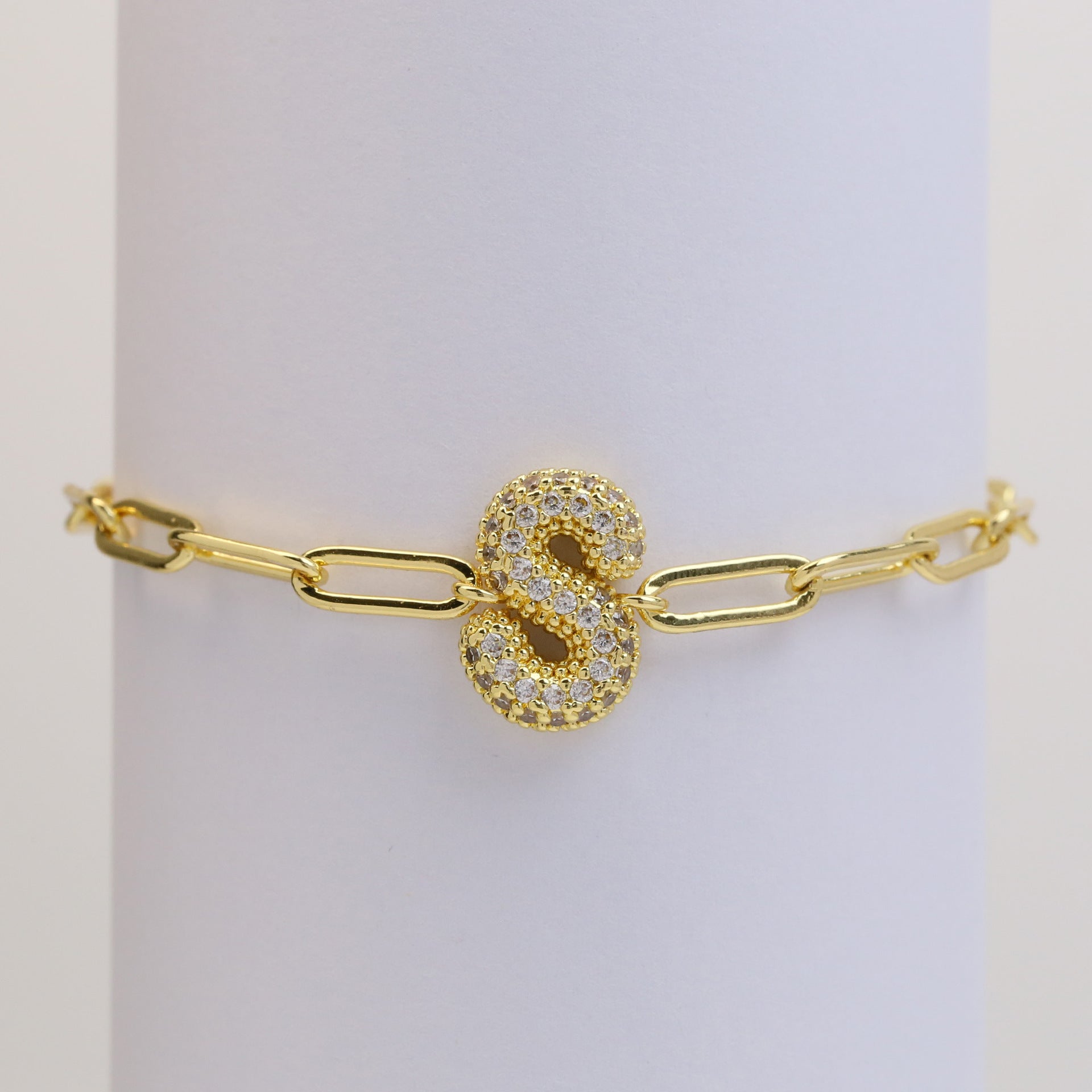 Willow Bubble Initial Bracelet - S [RJA3QUAK]