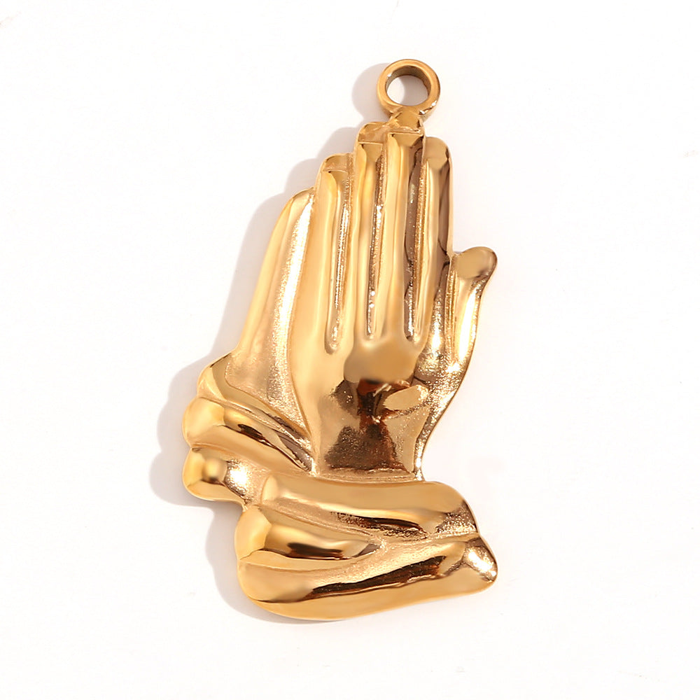 Kalayah Geometric Celestial Charms - God's Praying Hands Pendant [37FGSAI1]