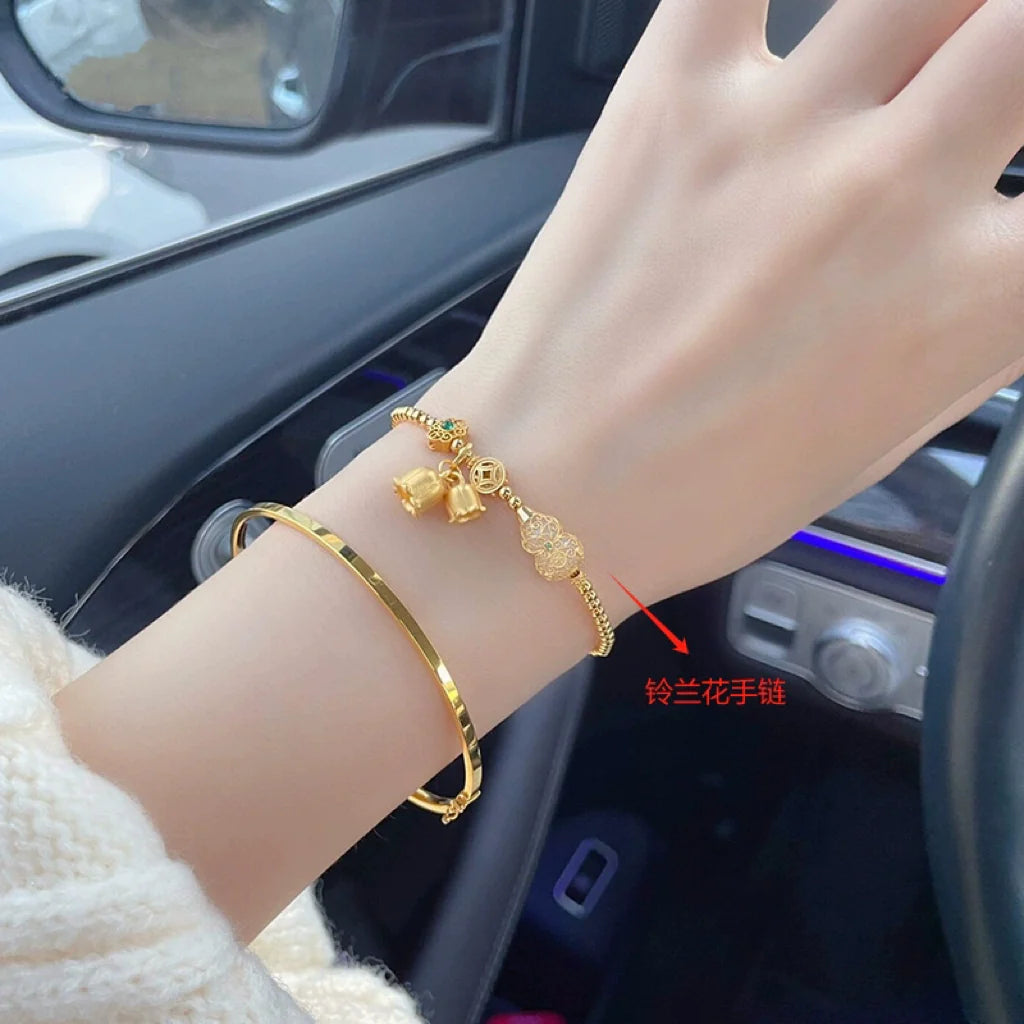 Iqra Golden Lily Bracelet - Lily of the Valley Bracelet