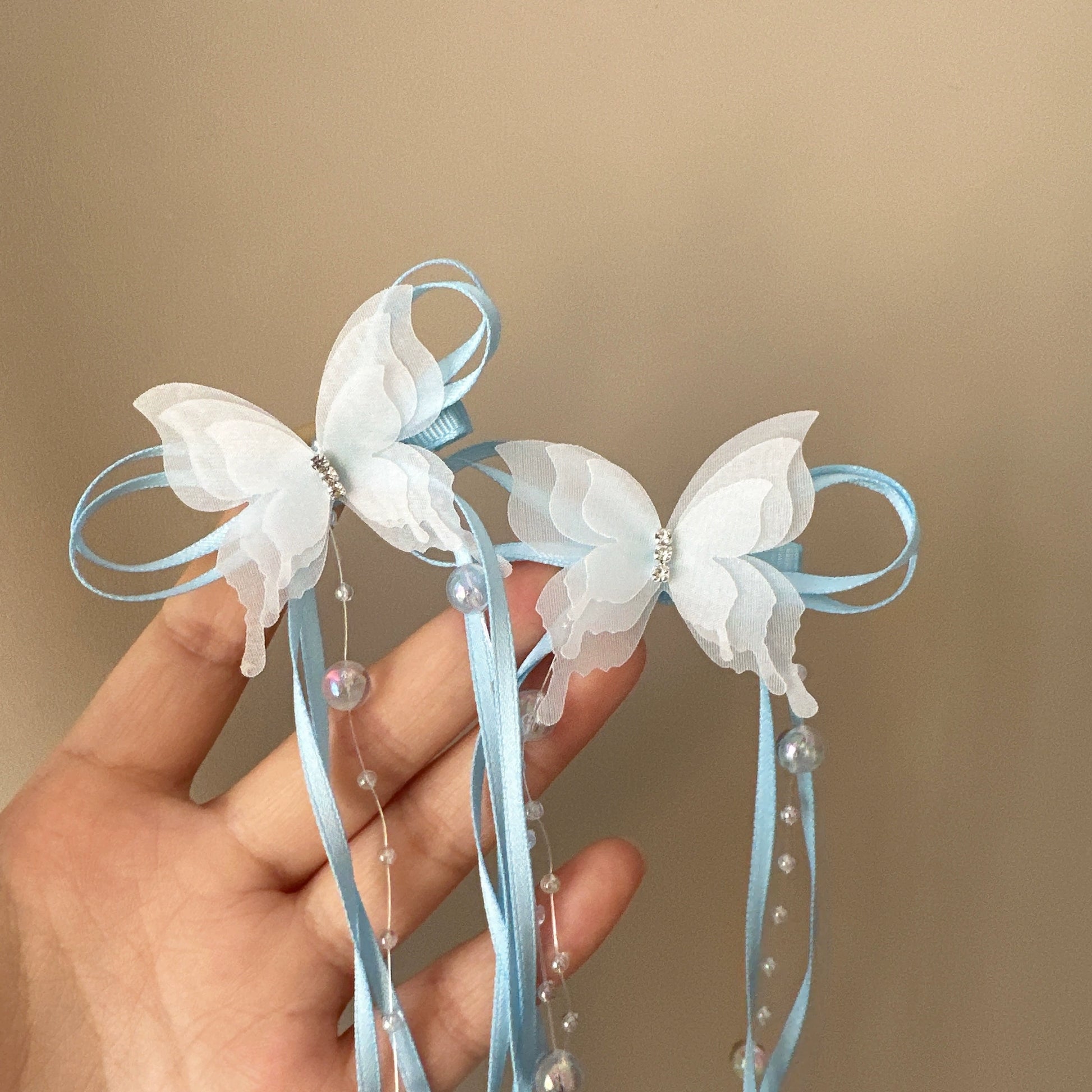 Rut Ballet Ribbon Hairpin - Blue Pair [FK9NTKMA]