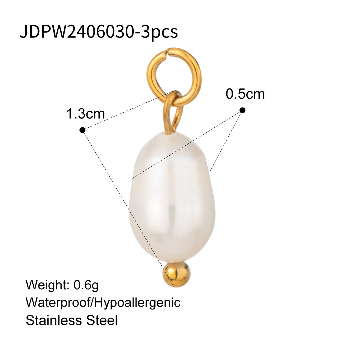 Finlee Pearl Jewelry Components - JDPW2406030 (3pcs) [6BLD1JMN]