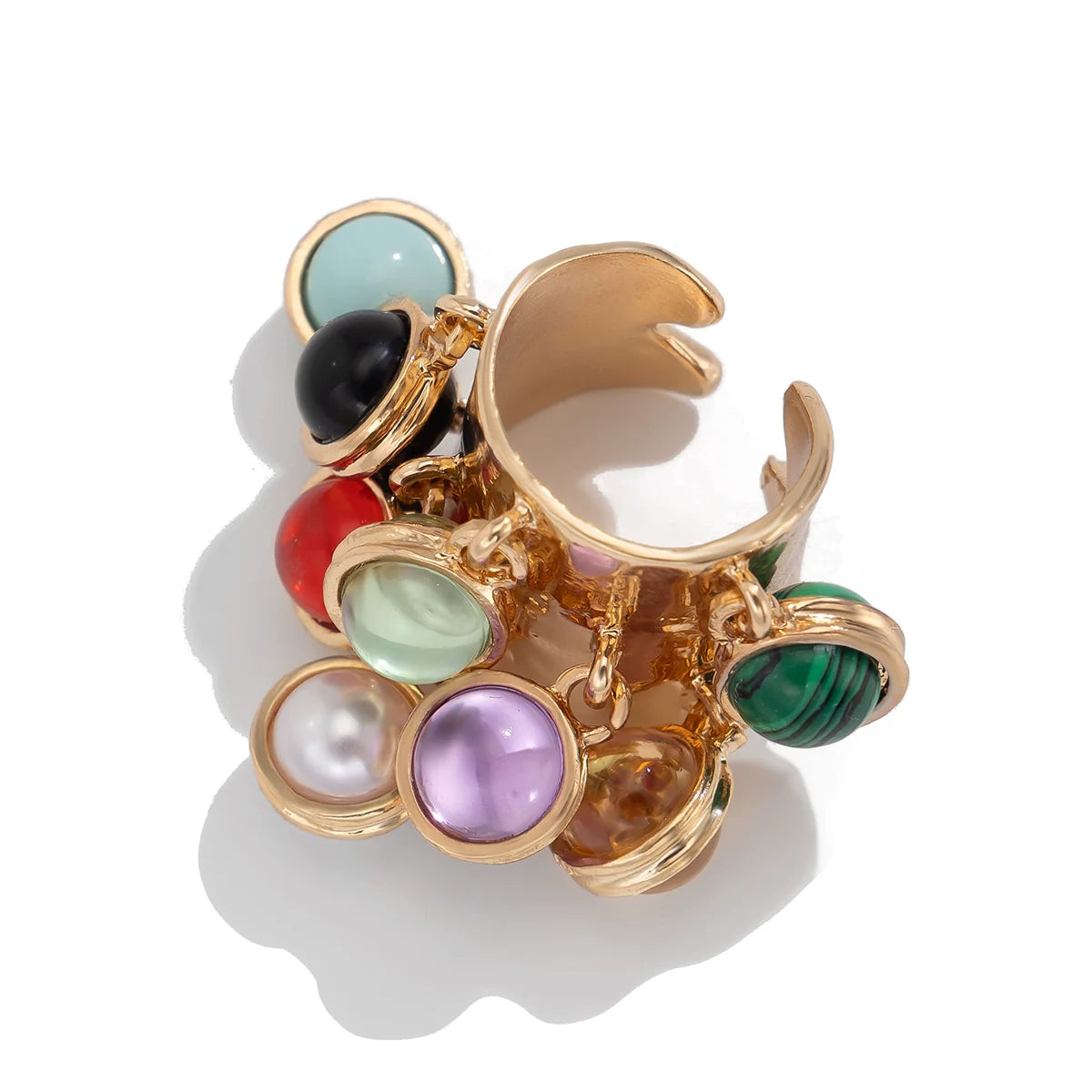 Halina Irregular Gemstone Ring - Colorful