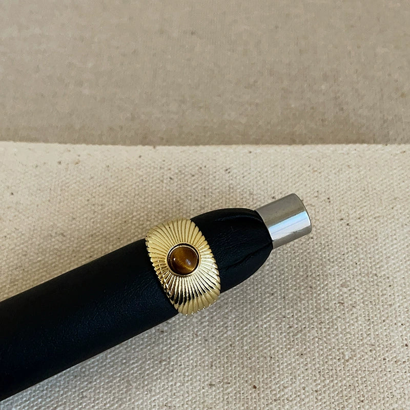 Lindley Golden Tiger Eye Ring - Wide Tiger Eye Ring [1UELMMS4]