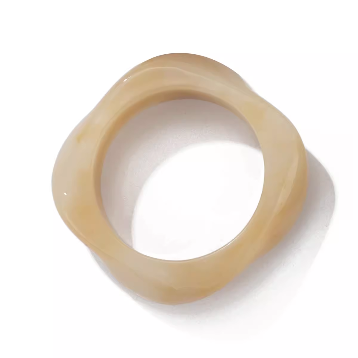 Takiyah Irregular Acrylic Bracelet - Beige