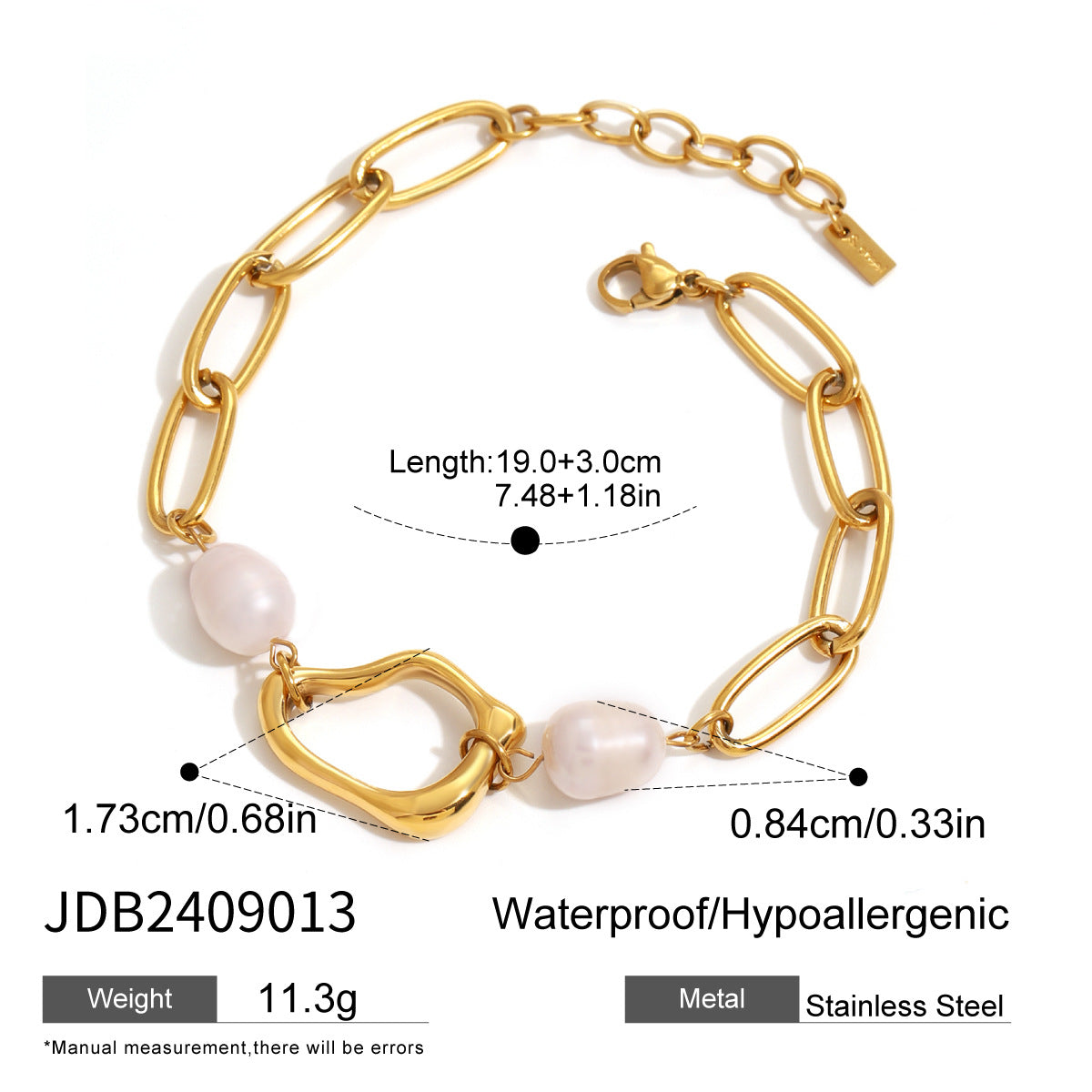 Kattleya Wave Pearl Jewelry Set - Bracelet [QSEK0IE8]
