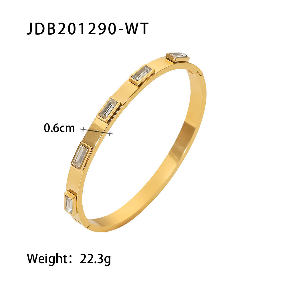 Flora Stackable Zircon Bracelet - JDB201290-WT [22RW72AK]