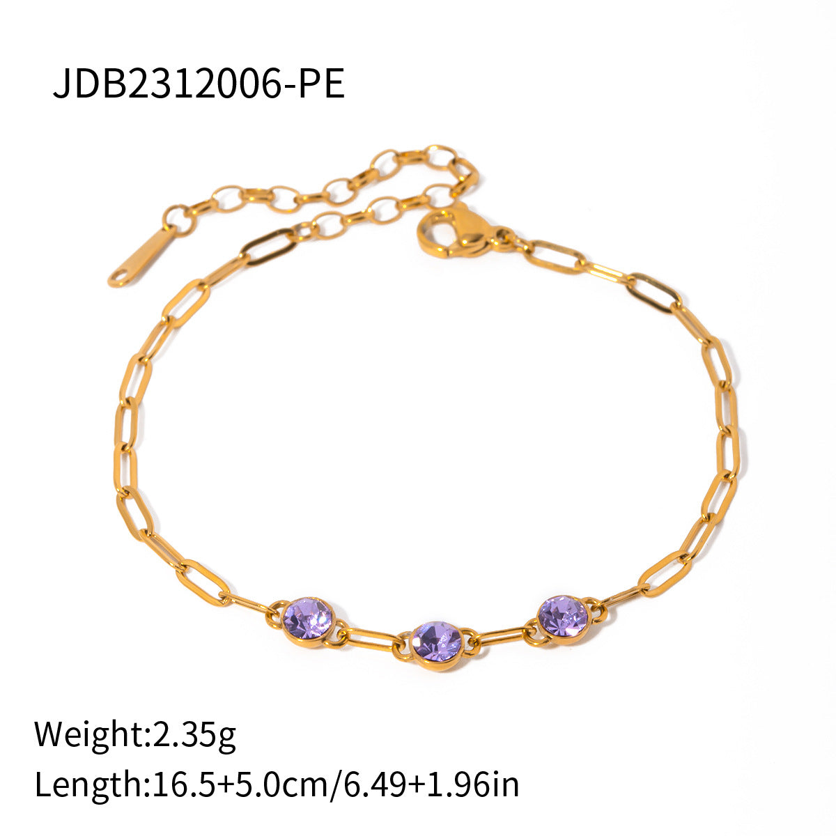 Ruwayda Pearl Zircon Bracelet - JDB2312006-PE [UQ5G2APV]