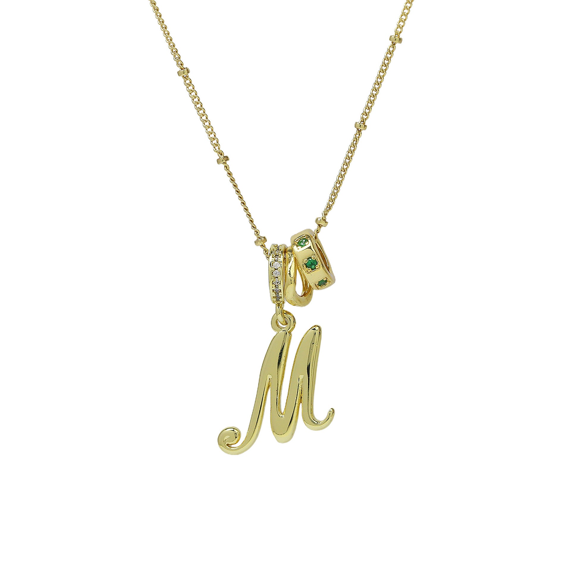 Jovi Cursive Initial Necklace - Gold M [4LXNYQNP]