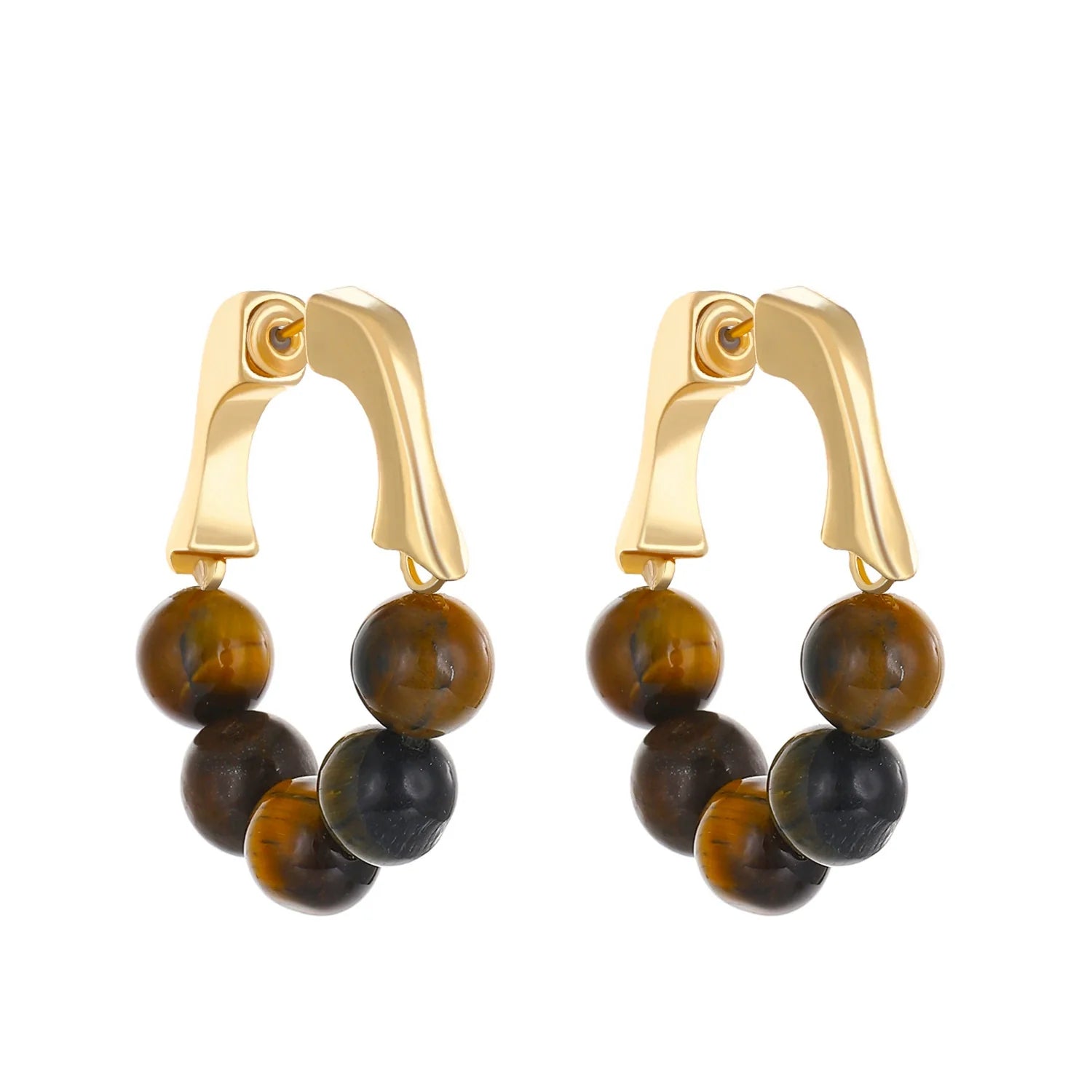 Avianah Classic Bead Earrings - KC Gold/Brown