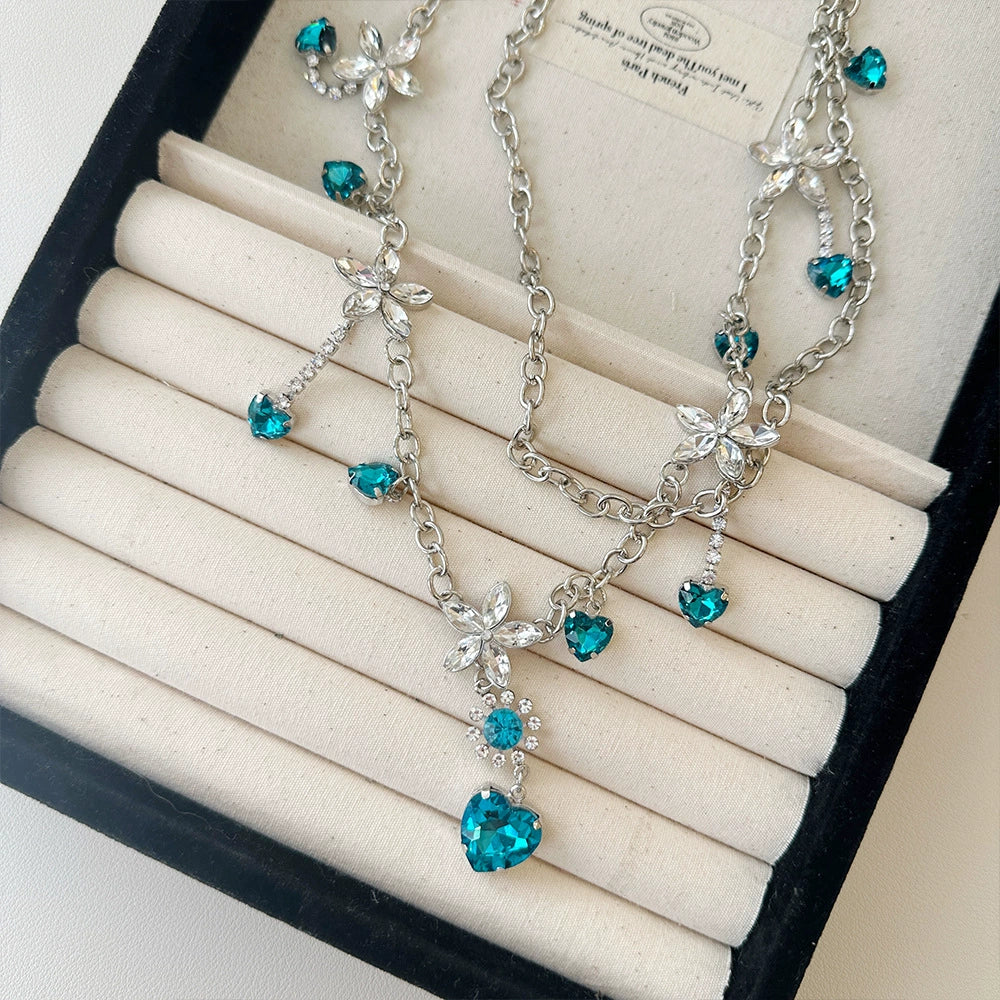 Eileen Diamond Heart Waist Chain - Blue Heart Waist Chain [OT3K4ANZ]