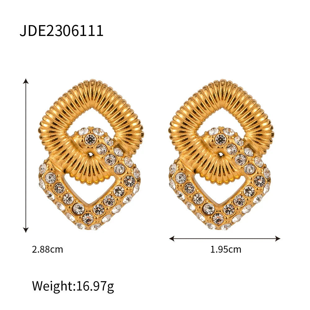 Alessia Crystal Layered Hoop Earrings - undefined