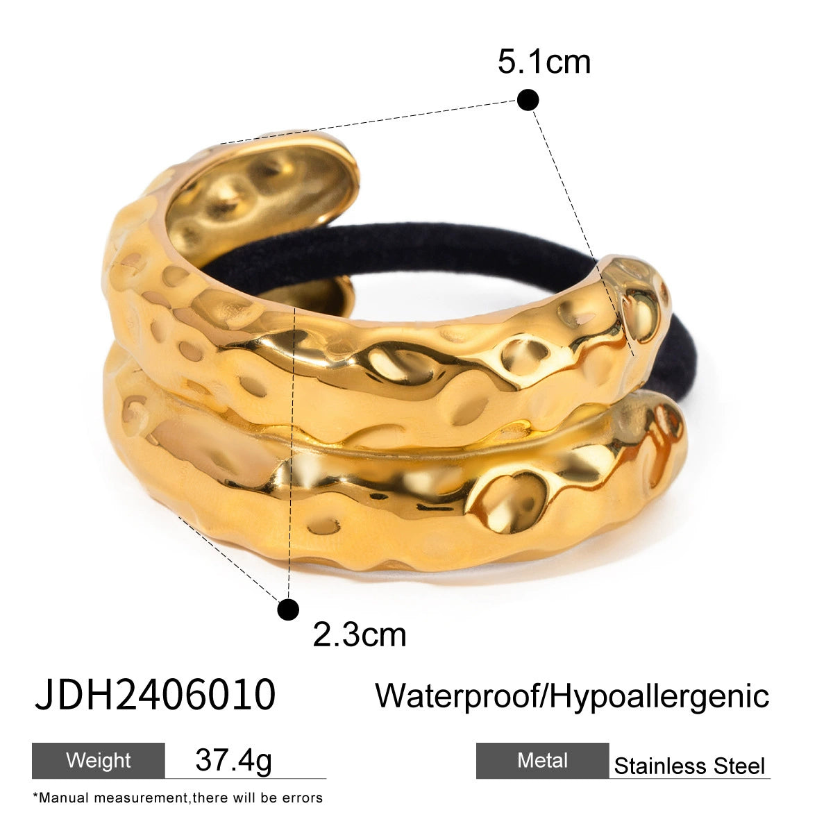 Harmony Sleek Metallic Hair Ties - JDH2406010 [5C9EKGZE]