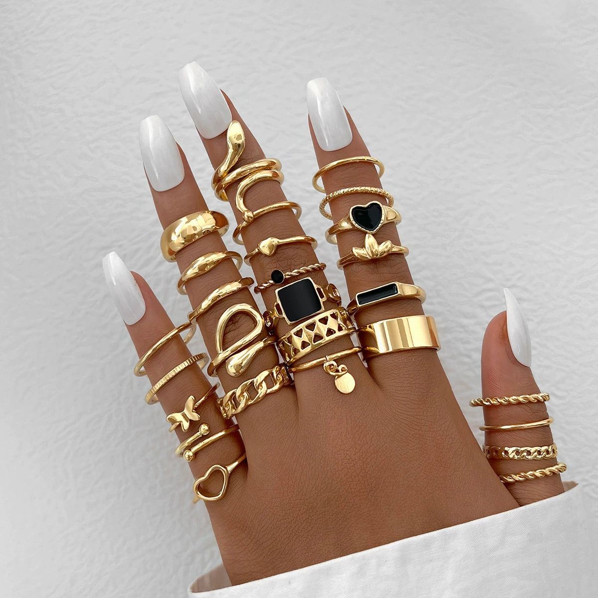 Kassidy Butterfly Ring Set - Pink [JL6NK266]
