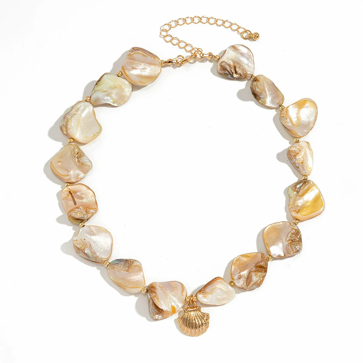 Alaura Scallop Charm Chain - Necklace White