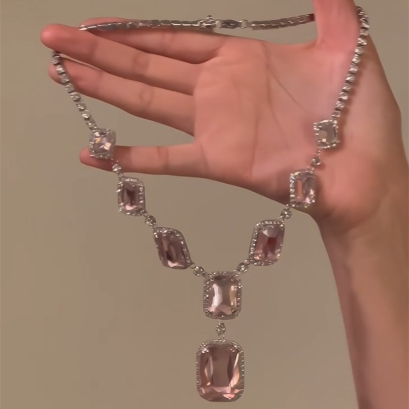 Valencia Pink Statement Necklace - Necklace