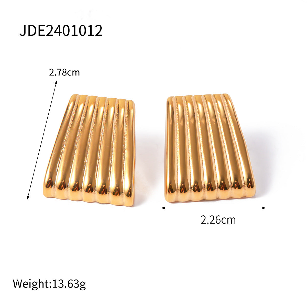 Jalyssa Wavy Bar Earrings - JDE2401012 [7RHUGPFY]