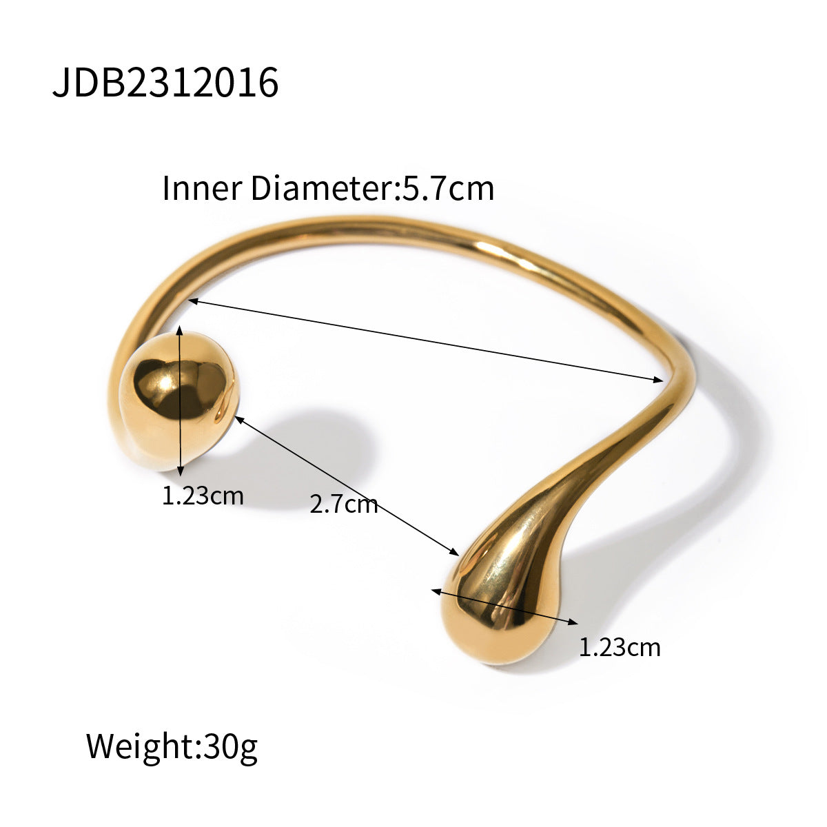 Quinn Asymmetric Cuff Bracelet - JDB2312016 [PZHD9KA0]