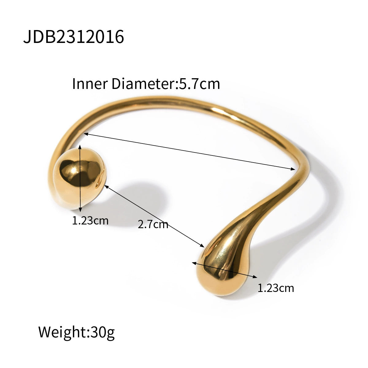 Kodi Asymmetric Cuff Bracelet - JDB2312016