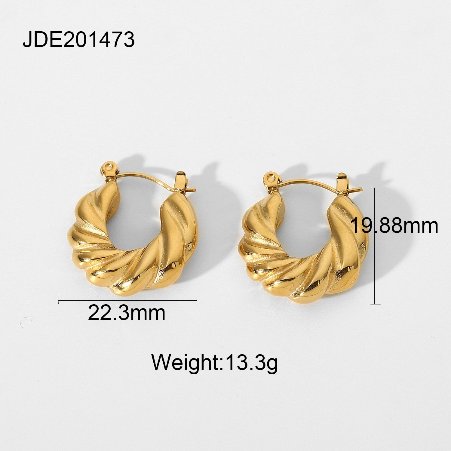 Ifeoluwa Croissant Hoop Earrings - Gold Tone A [JBQJ92XY]